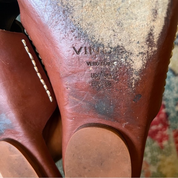 Vince Tamara Flat Leather Slide Sandals in black size 9M - Picture 4 of 6